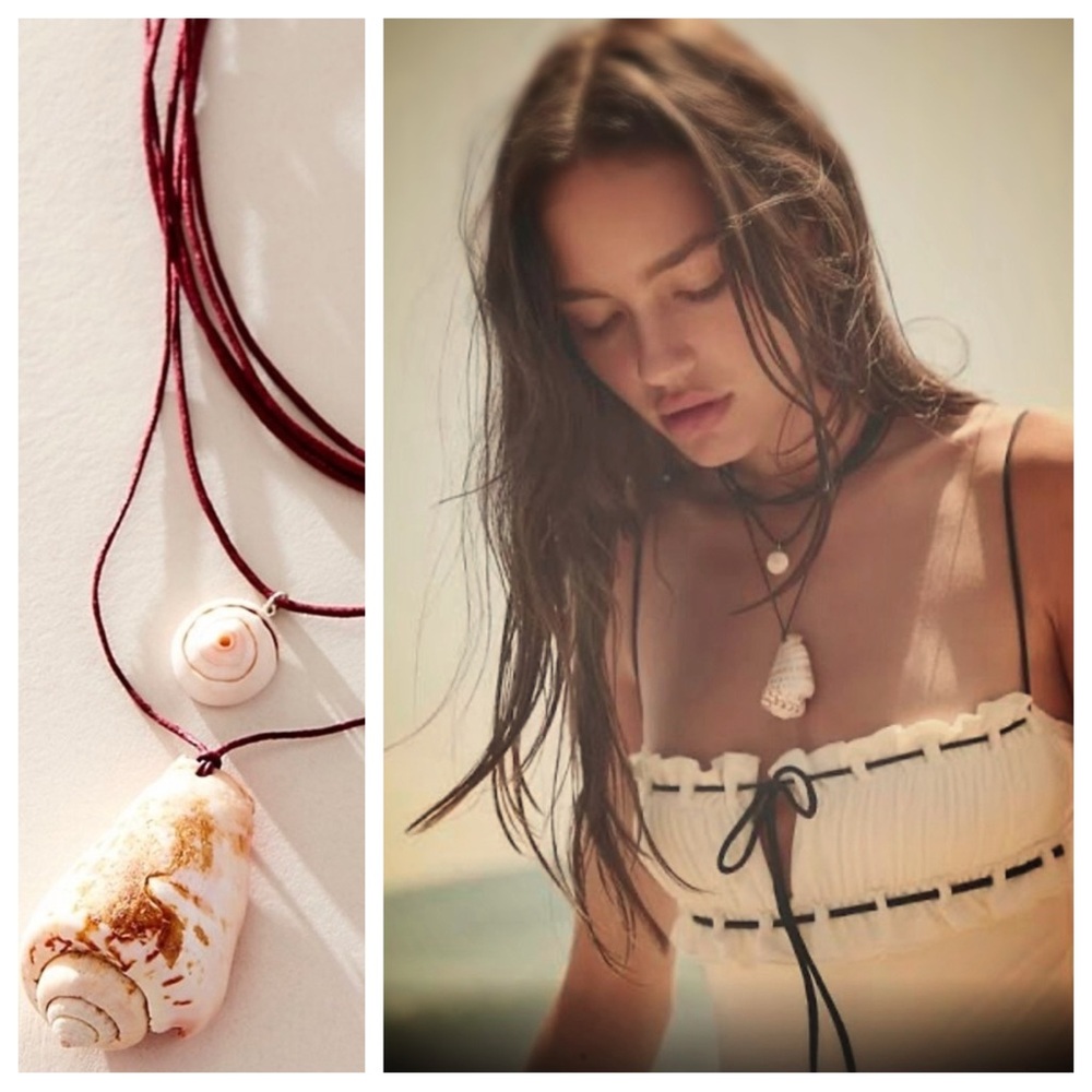Free People Necklace shells shells shells